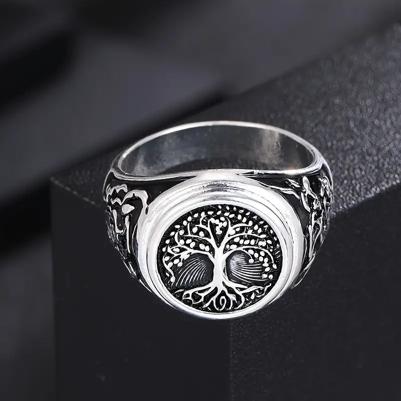 Life Tree Pattern Copper Ring