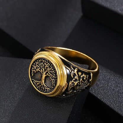 Life Tree Pattern Copper Ring