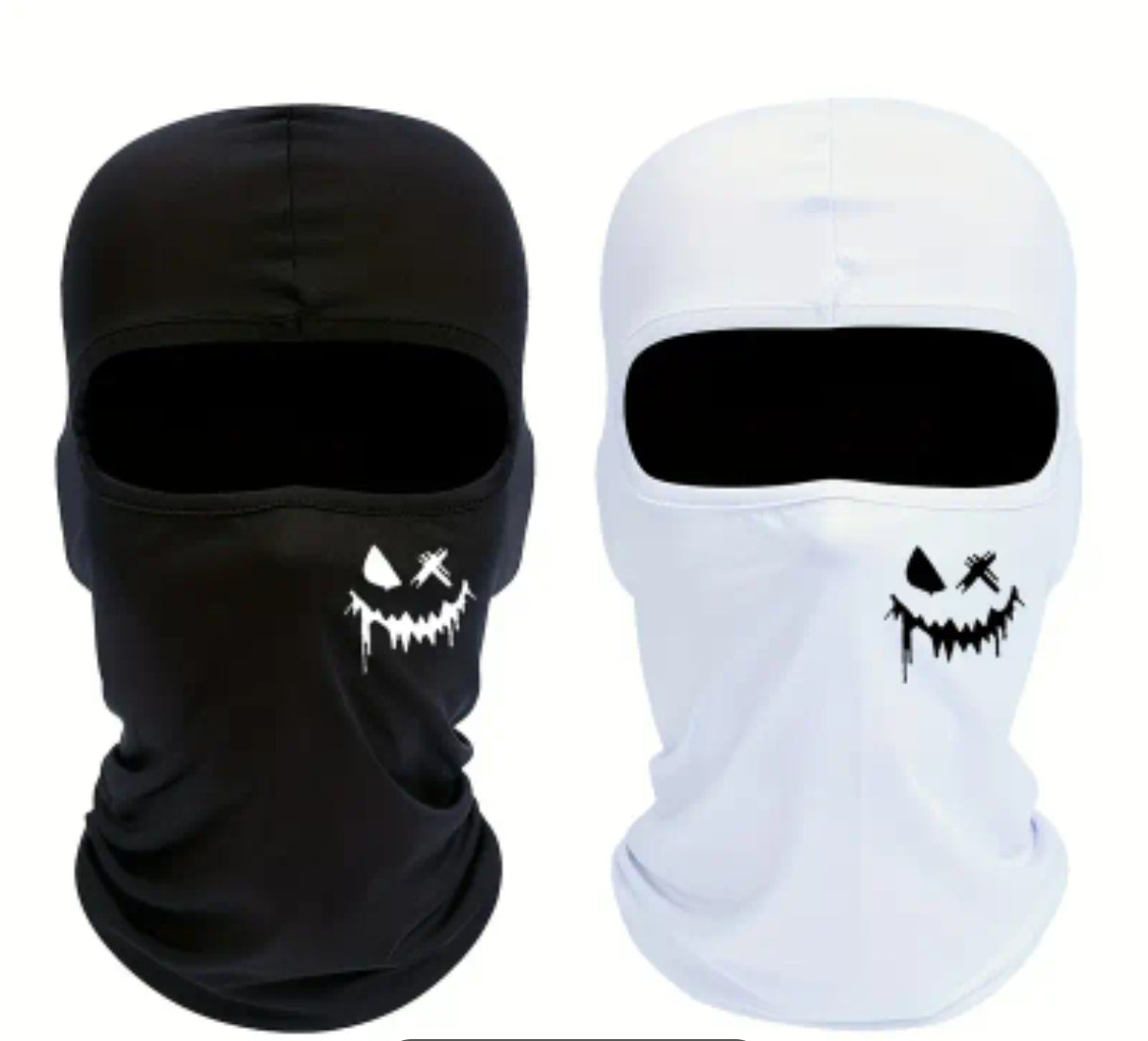 Smiling Face Print Ski Mask