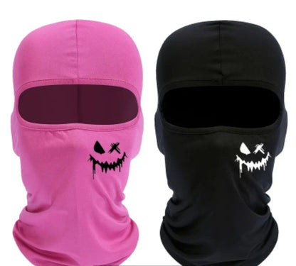 Smiling Face Print Ski Mask