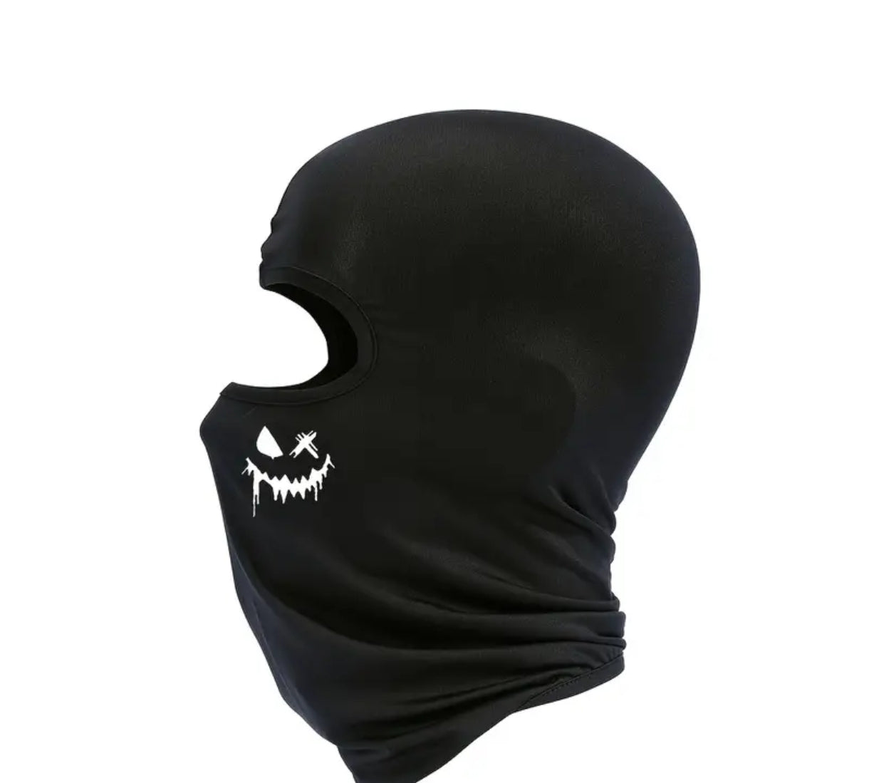 Smiling Face Print Ski Mask