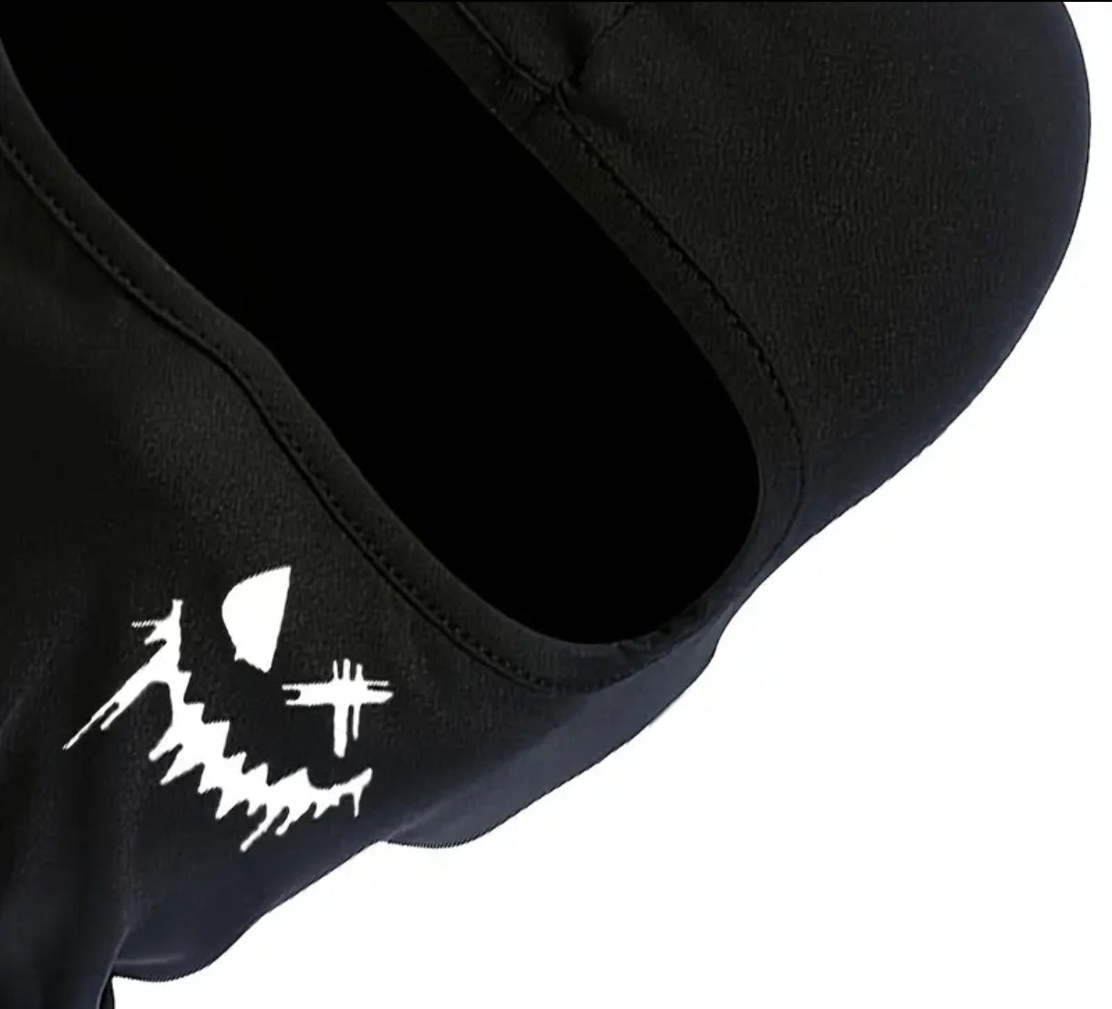 Smiling Face Print Ski Mask