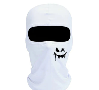 Smiling Face Print Ski Mask