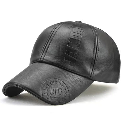 Leather Baseball Cap